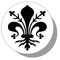 Фишки / шашки для нард из оргстекла герб Флорентийская лилия